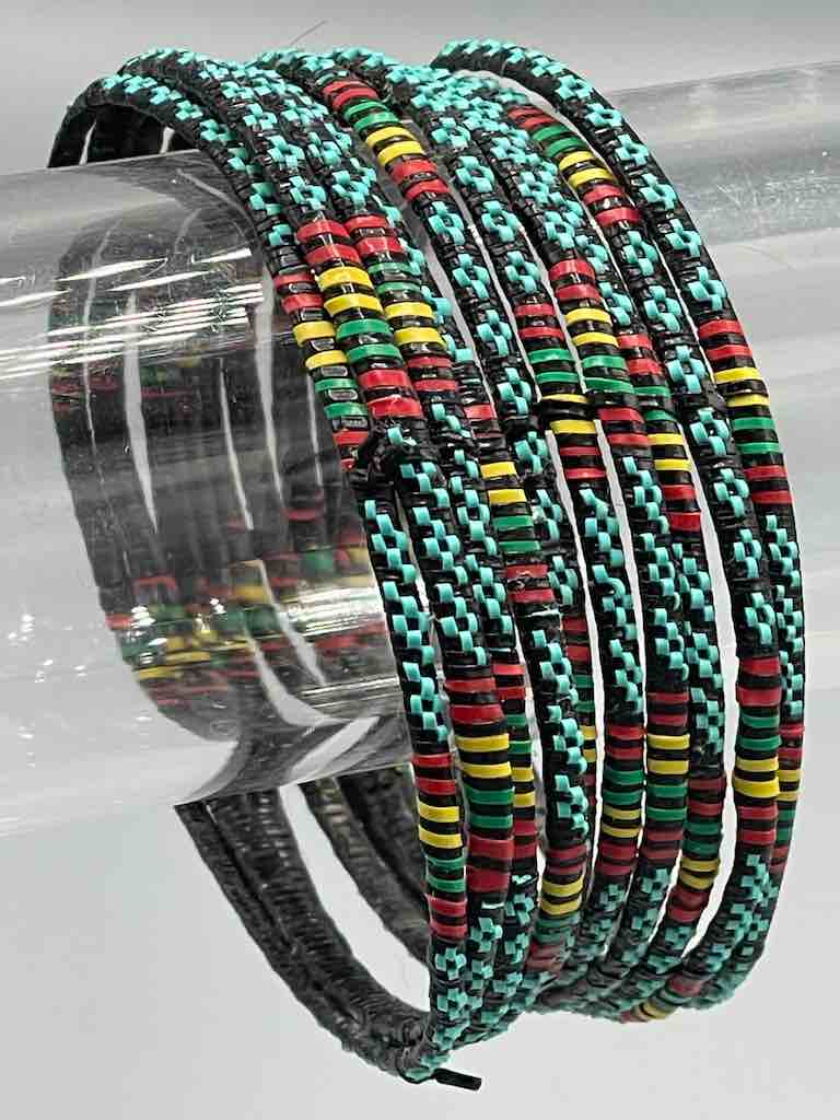Wide Finest Design Recycled Plastic Bracelet - Turquoise