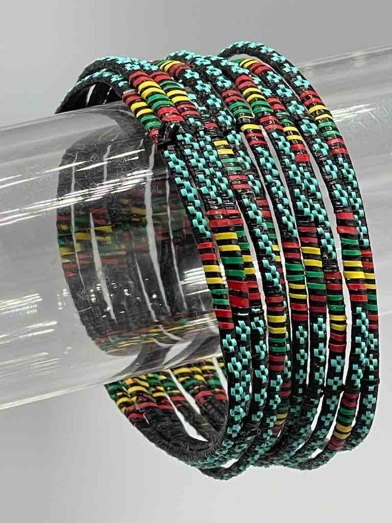 Wide Finest Design Recycled Plastic Bracelet - Turquoise