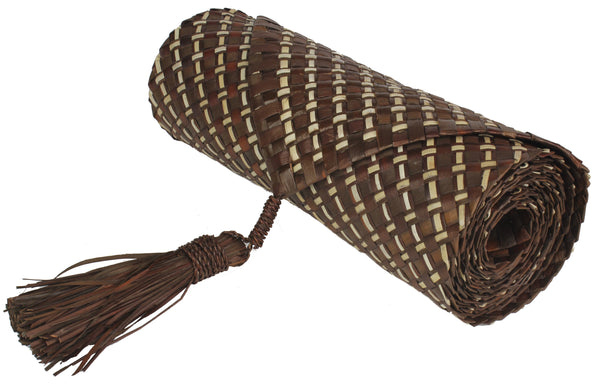 Table Runner Handwoven from Pandan Straw - Brown/Natural - Niger Bend