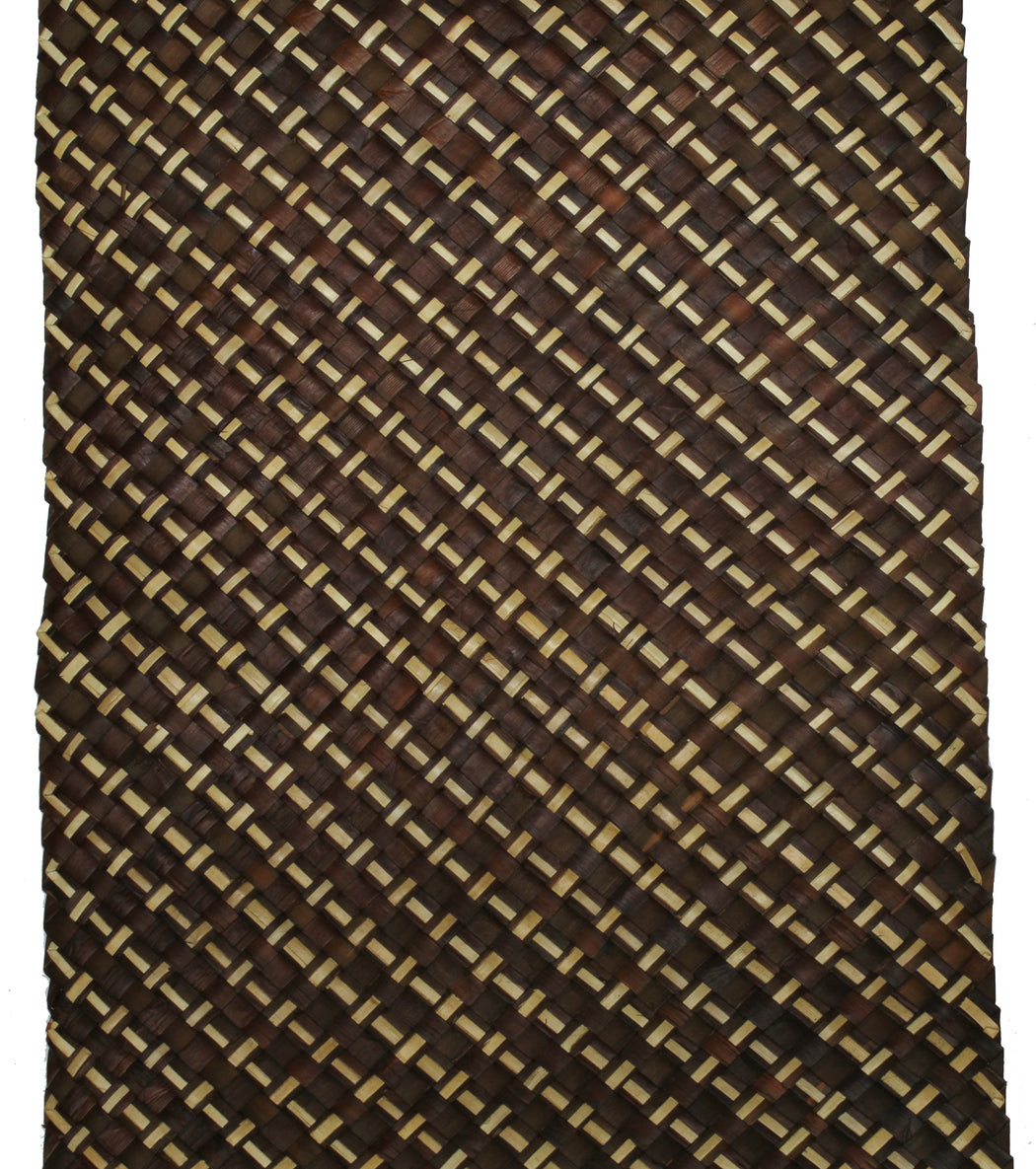 Table Runner Handwoven from Pandan Straw - Brown/Natural - Niger Bend