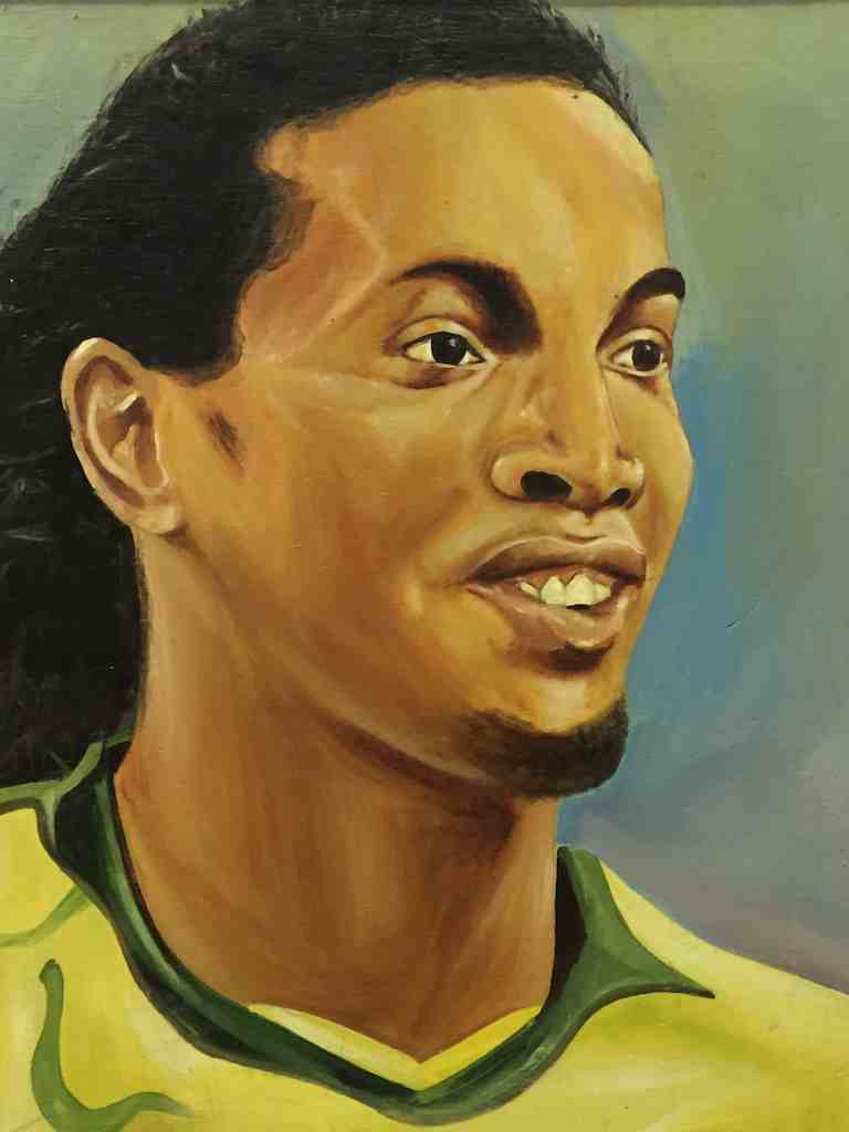 Famous International Brazilian Football Soccer Star Ronaldinho Commercial Art Sign