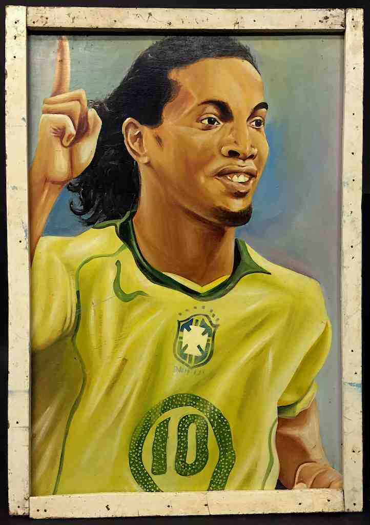 Famous International Brazilian Football Soccer Star Ronaldinho Commercial Art Sign