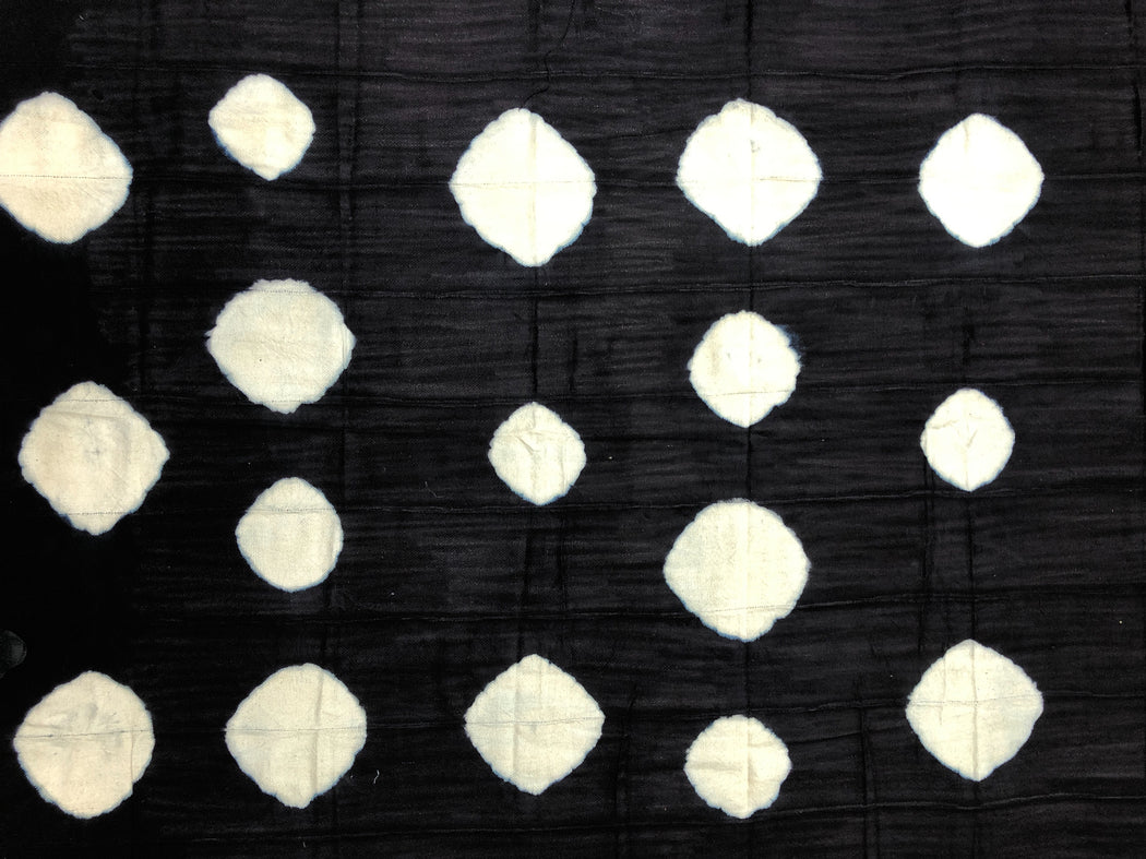 Tiv Textile - Multi-White Dots - Niger Bend