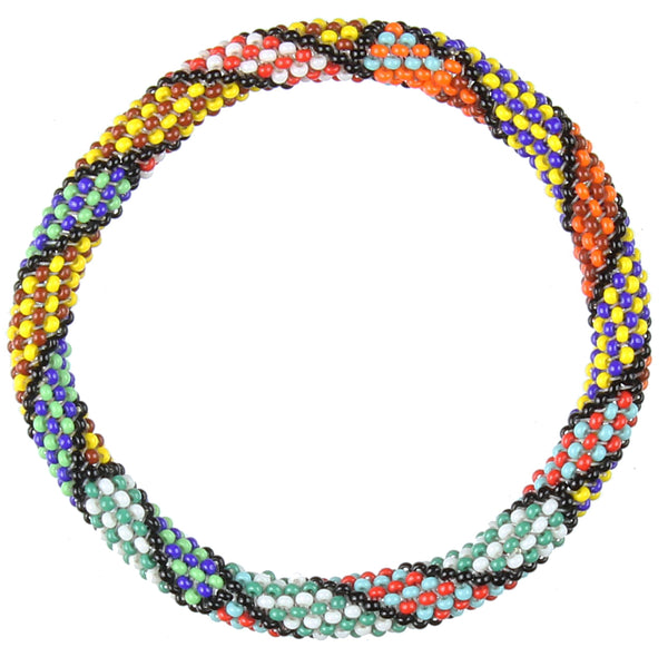 Colorful Patterned Stretchy Beaded Bracelet - Niger Bend
