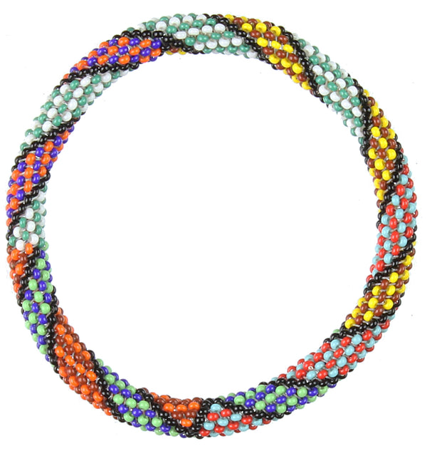 Colorful Patterned Stretchy Beaded Bracelet - Niger Bend