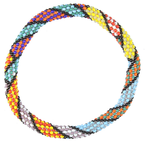 Colorful Patterned Stretchy Beaded Bracelet - Niger Bend