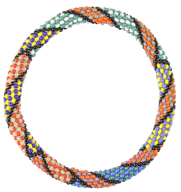 Colorful Patterned Stretchy Beaded Bracelet - Niger Bend