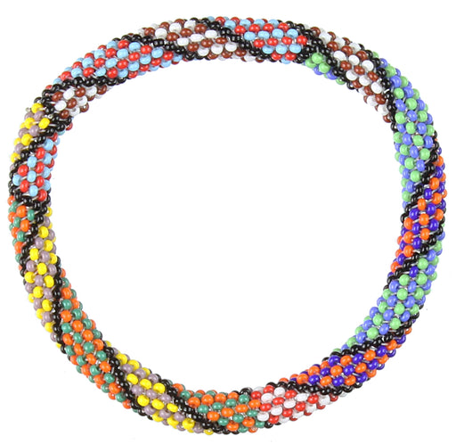 Colorful Patterned Stretchy Beaded Bracelet - Niger Bend