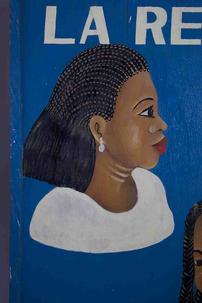 2-Sided 2-African Woman Portrait Beauty Salon Sign