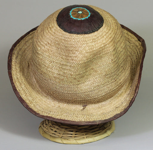 Tall Tuareg Turban Straw Leather Hat