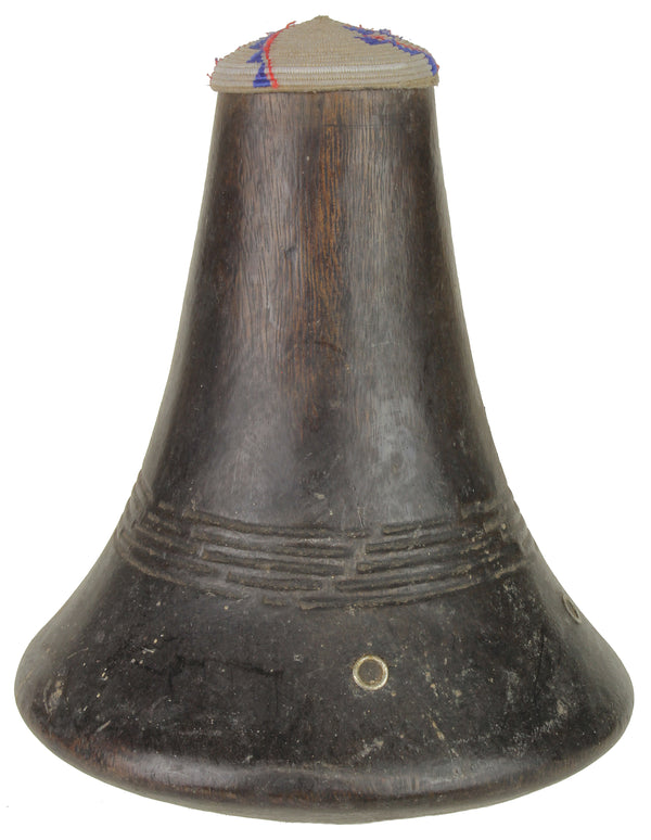 Vintage Hima Repoussed Milk Container with Woven Top | 9" - Niger Bend