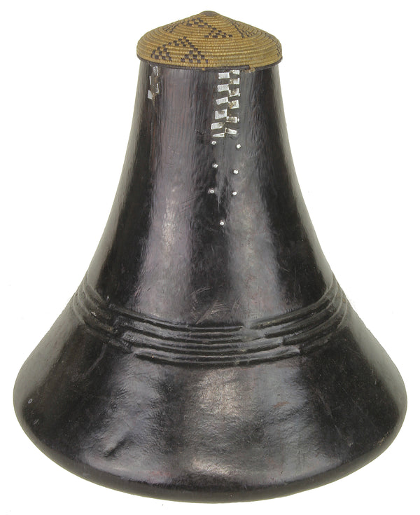 Vintage Hima Repoussed Milk Container with Woven Top | 9" - Niger Bend