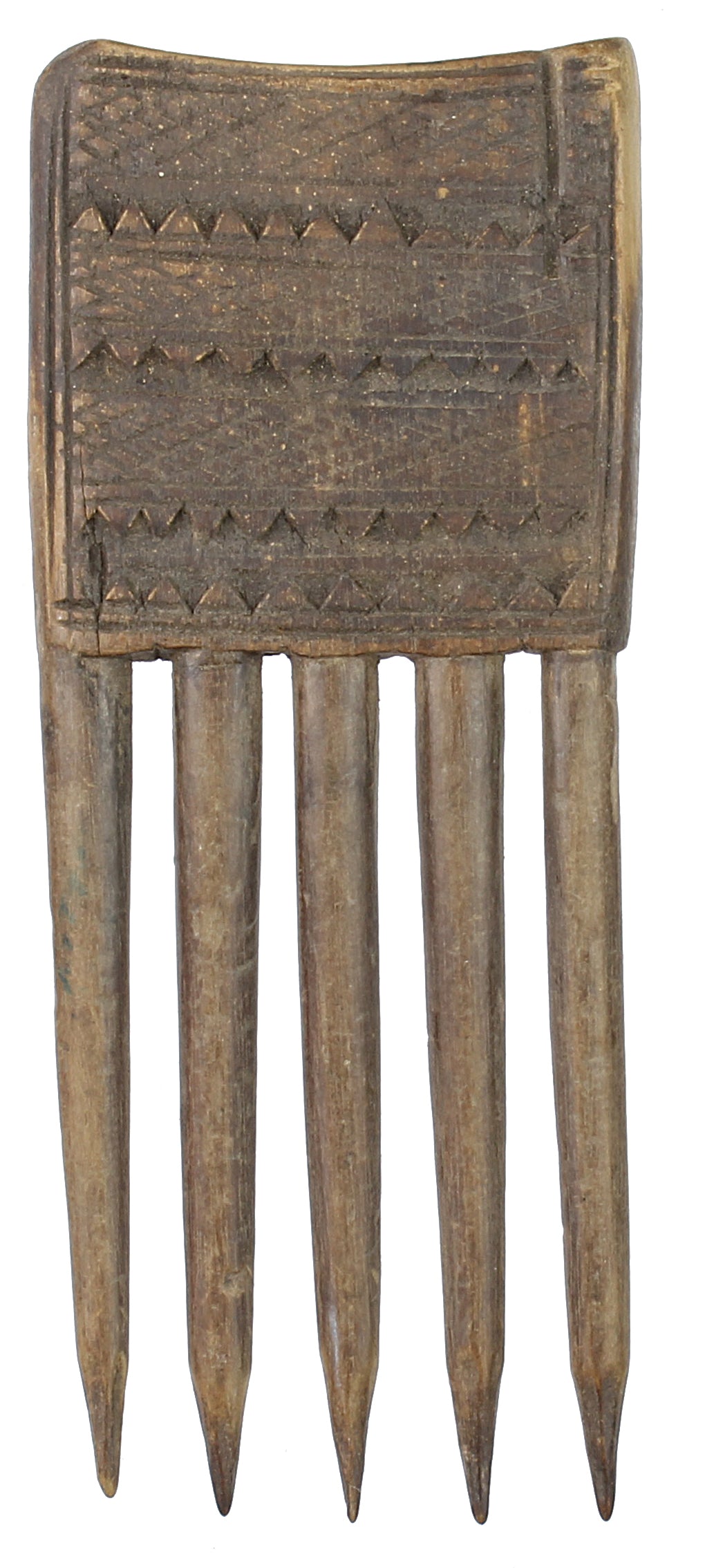 Vintage Baule Comb from Ivory Coast - 5.75" x 2.2" - Niger Bend