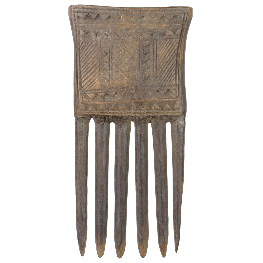 Vintage Baule Comb from Ivory Coast - 5" x 2.5" - Niger Bend