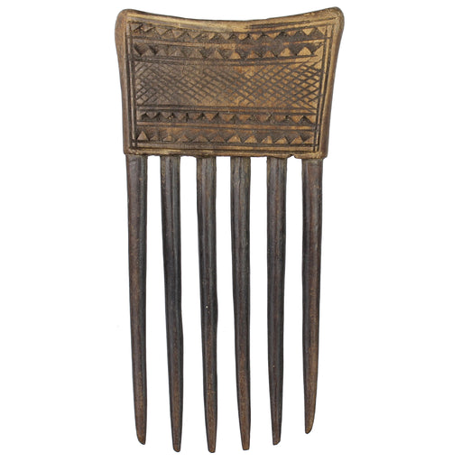 Vintage Baule Comb from Ivory Coast - 5.25" x 2.75" - Niger Bend