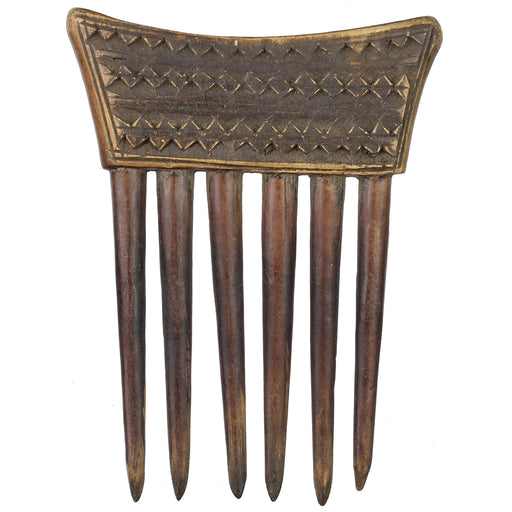 Vintage Baule Comb from Ivory Coast - 5" x 4.75" - Niger Bend