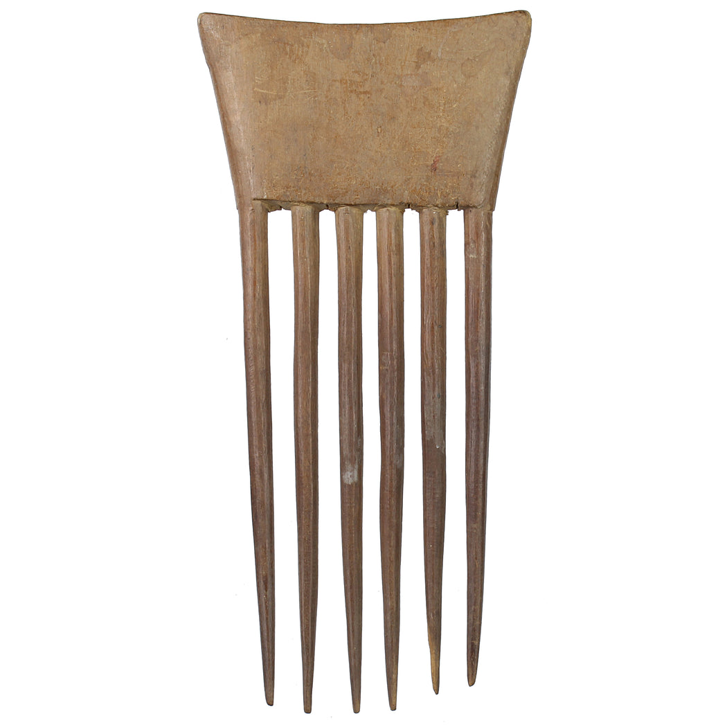 Vintage Baule Comb from Ivory Coast - 6.25" x 3" - Niger Bend