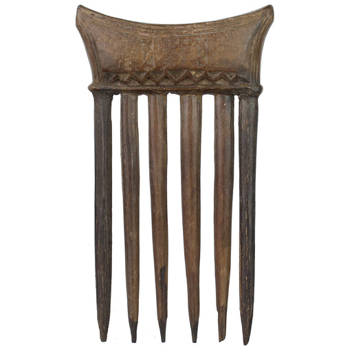 Vintage Baule Comb from Ivory Coast - 5" x 3" - Niger Bend