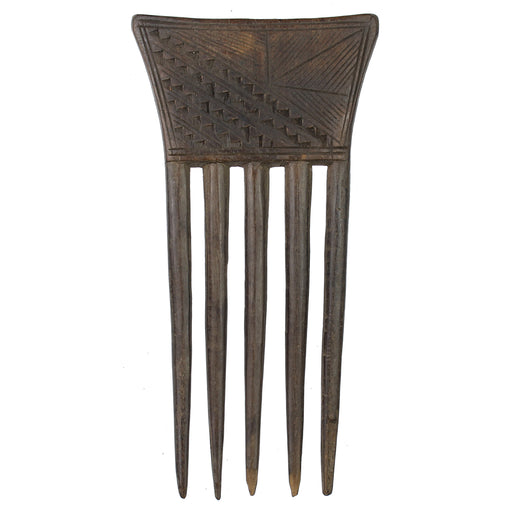 Vintage Baule Comb from Ivory Coast - 5.5" x 3" - Niger Bend