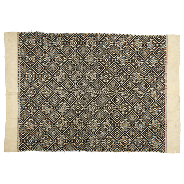 Vintage Black Tay Textile from Vietnam | 58" x 39" - Niger Bend