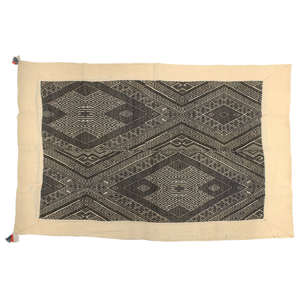 Vintage Black Tay Textile from Vietnam | 60" x 37" - Niger Bend