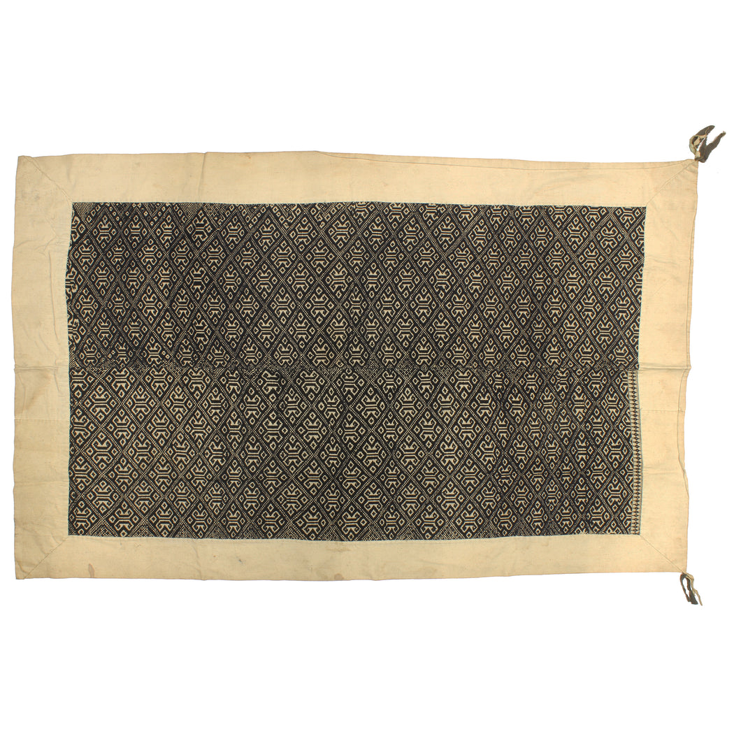 Vintage Black Tay Textile from Vietnam | 65" x 38" - Niger Bend