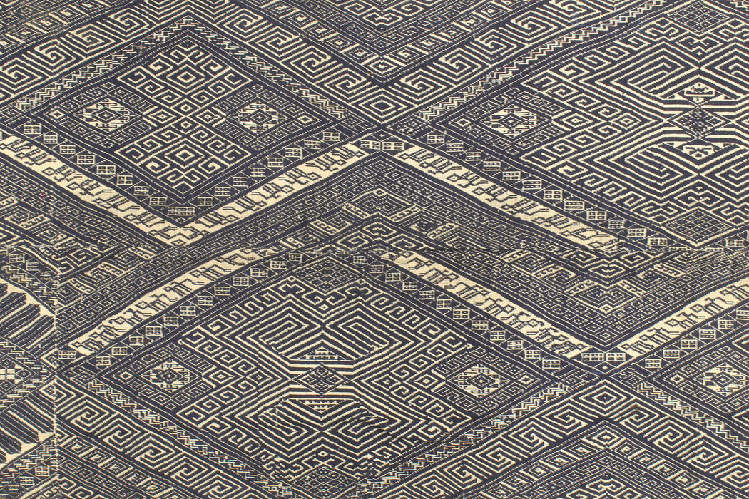 Vintage Black Tay Textile from Vietnam | 62" x 40" - Niger Bend