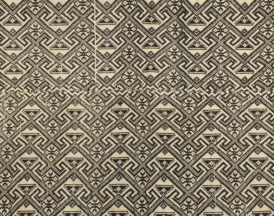 Vintage Black Tay Textile from Vietnam | 69" x 37" - Niger Bend