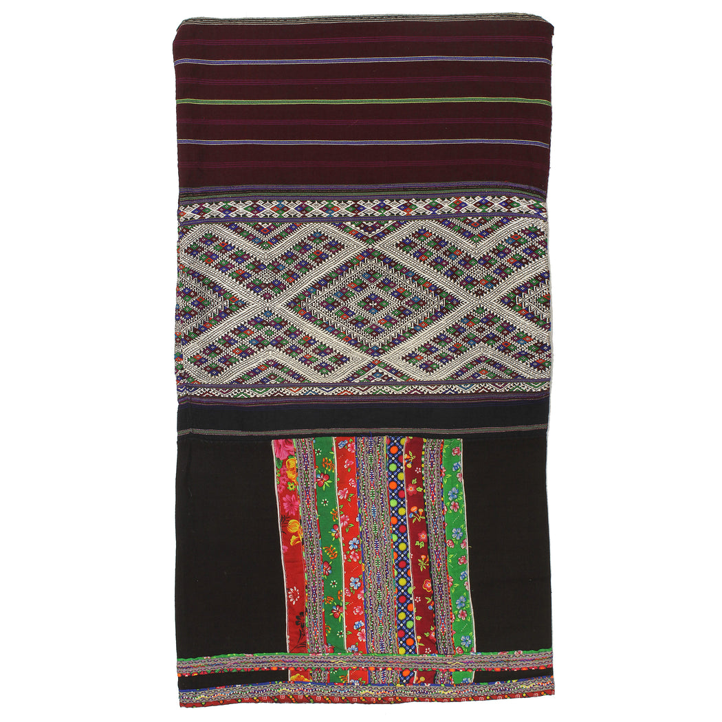 Vintage Ethnic Lu Skirt from Northern Vietnam | 40" x 22" - Niger Bend