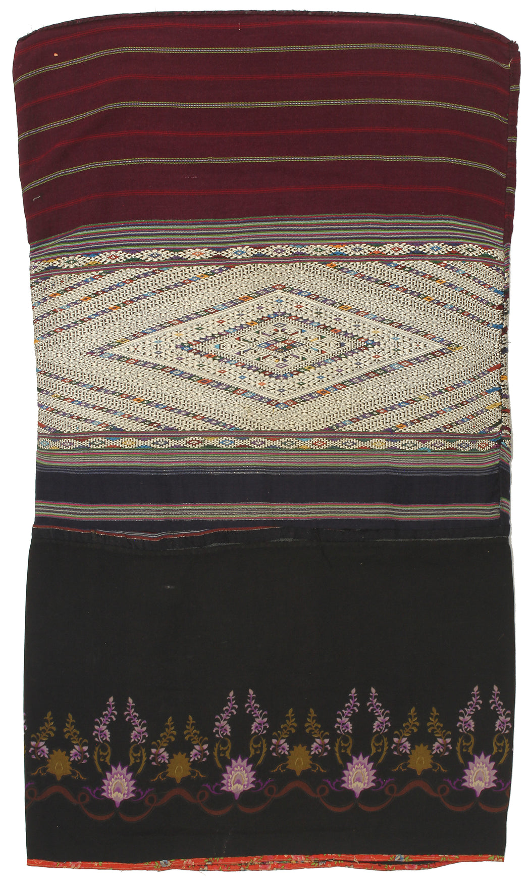 Vintage Ethnic Lu Skirt from Northern Vietnam | 35" x 21" - Niger Bend