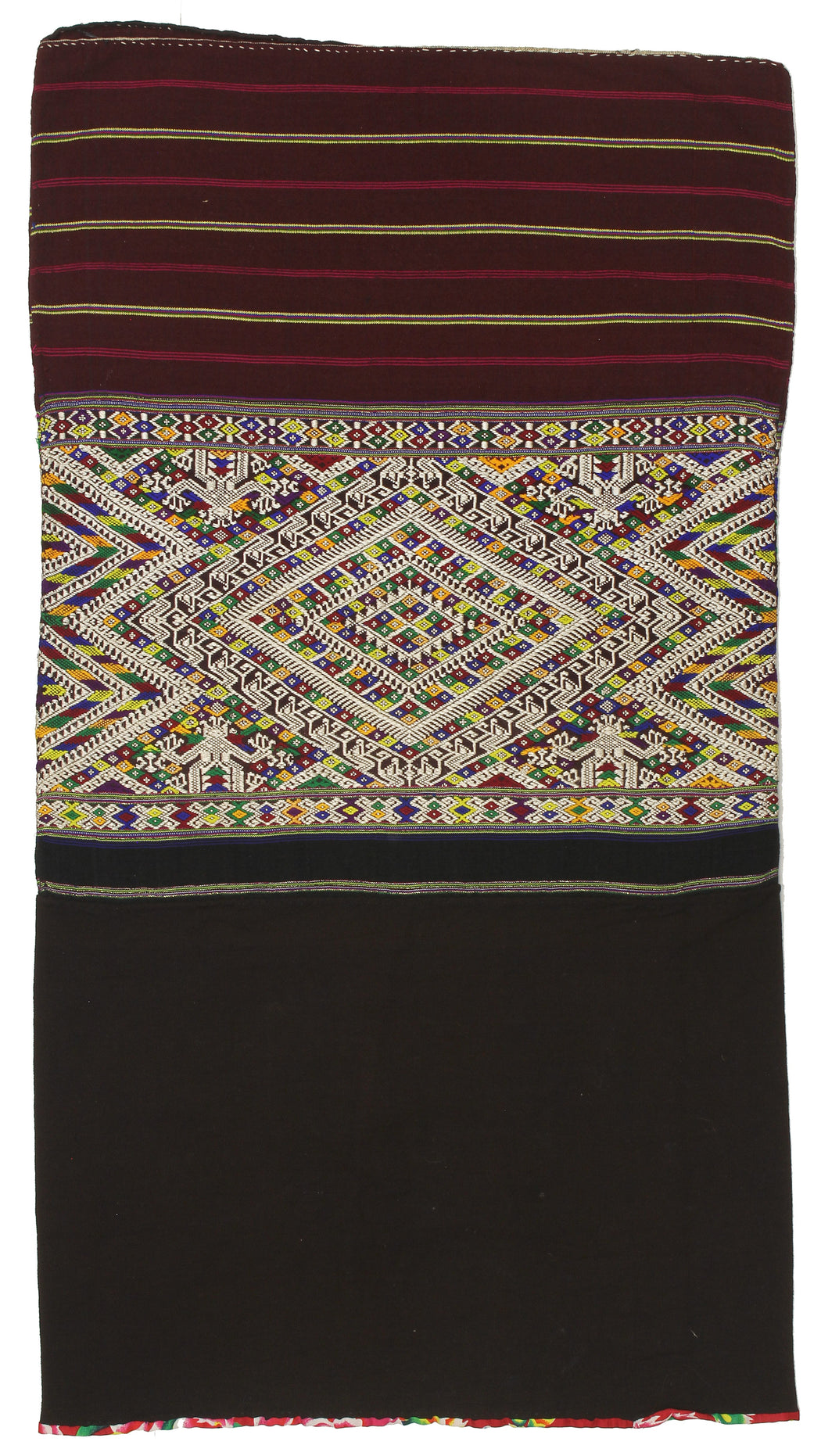 Vintage Ethnic Lu Skirt from Northern Vietnam | 37" x 20" - Niger Bend