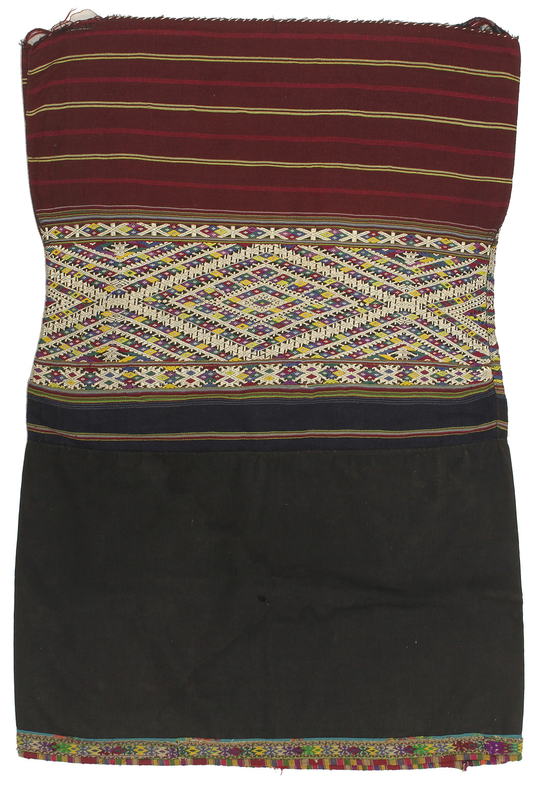 Vintage Ethnic Lu Skirt from Northern Vietnam | 34" x 23.5" - Niger Bend