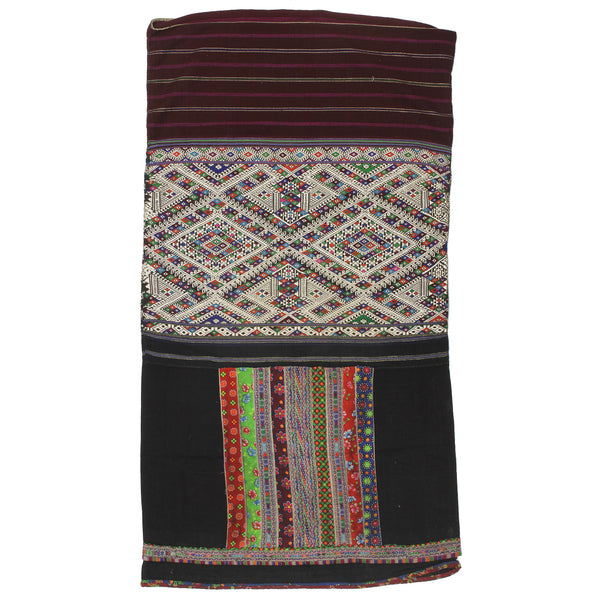 Vintage Ethnic Lu Skirt from Northern Vietnam | 41" x 22" - Niger Bend