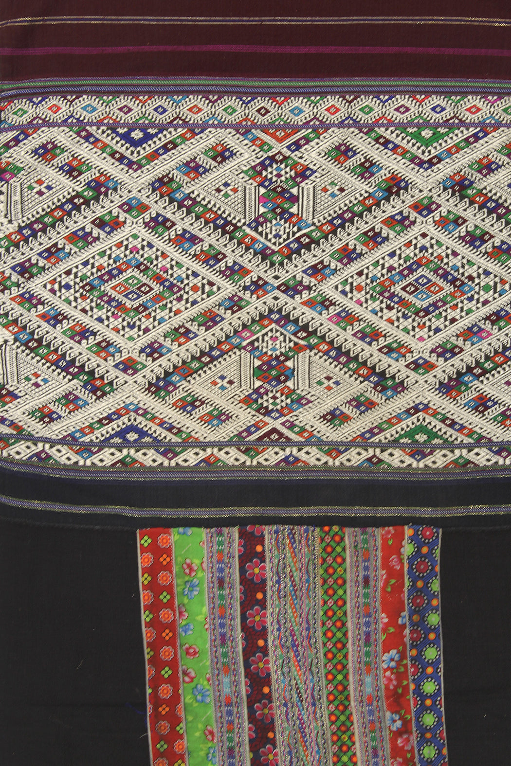 Vintage Ethnic Lu Skirt from Northern Vietnam | 41" x 22" - Niger Bend