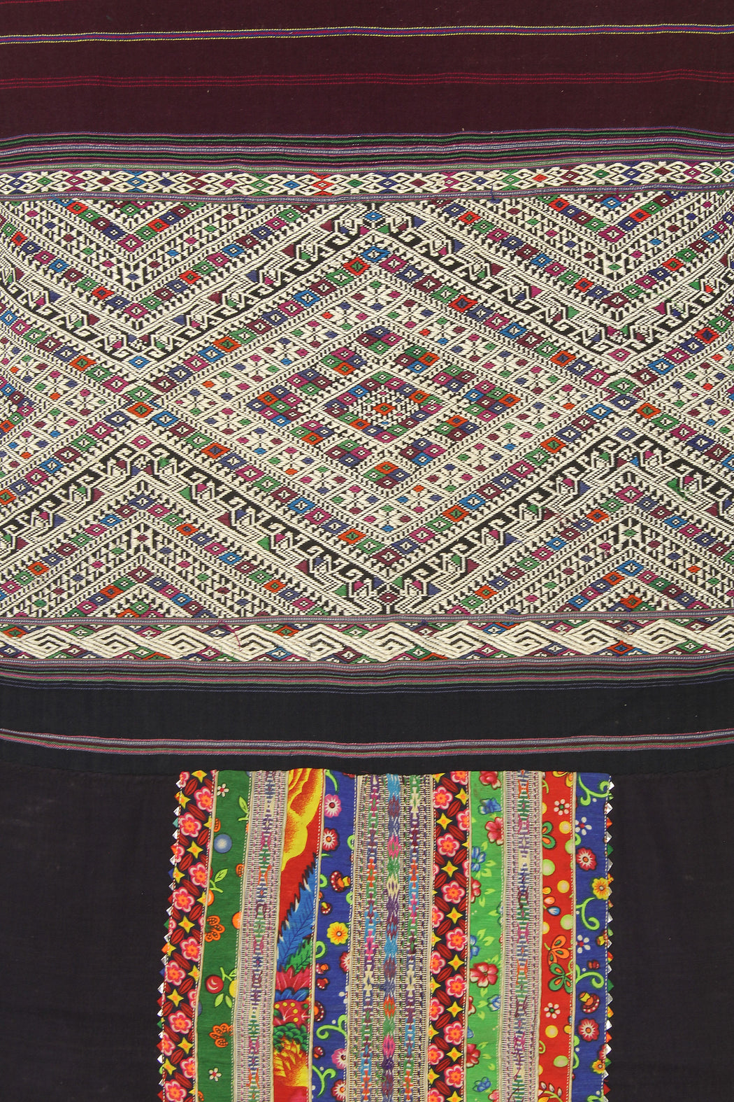 Vintage Ethnic Lu Skirt from Northern Vietnam | 43" x 22" - Niger Bend
