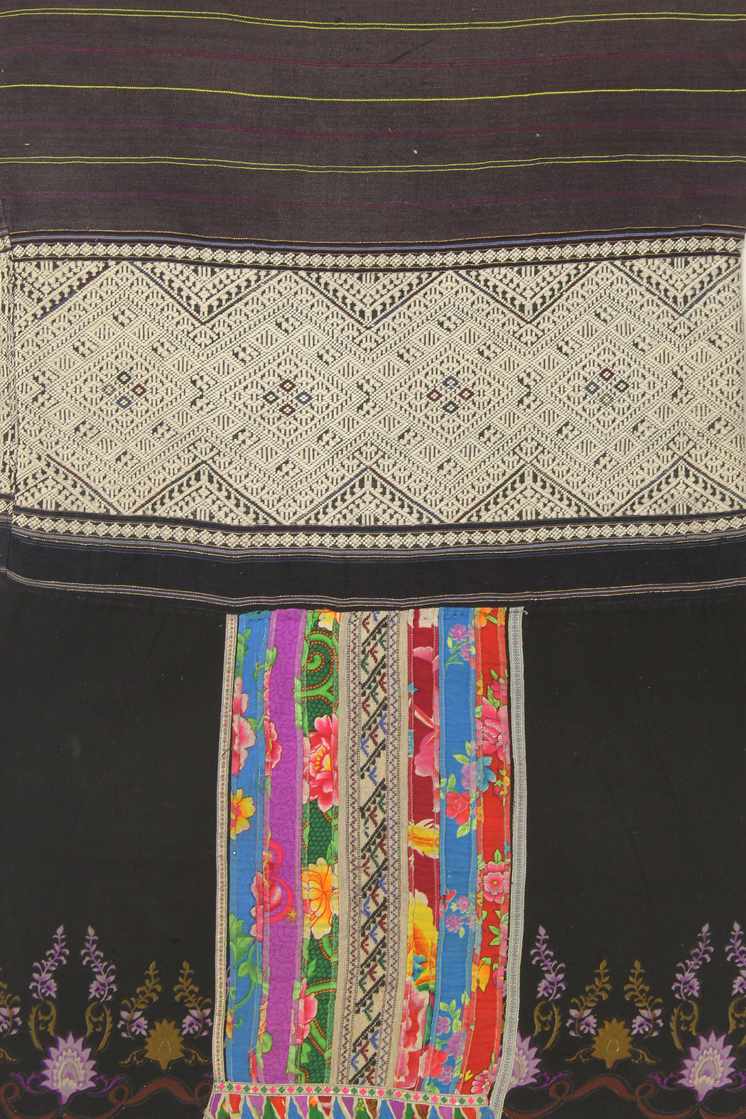 Vintage Ethnic Lu Skirt from Northern Vietnam | 34" x 21" - Niger Bend