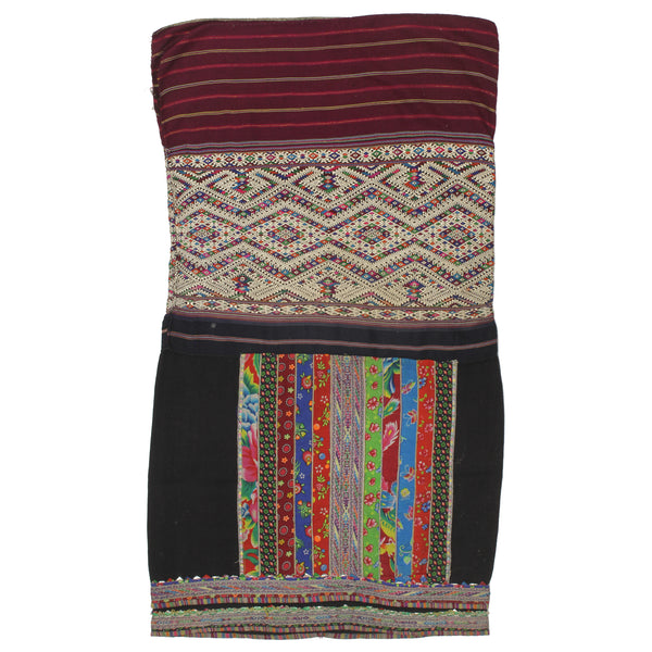 Vintage Ethnic Lu Skirt from Northern Vietnam | 39" x 21" - Niger Bend