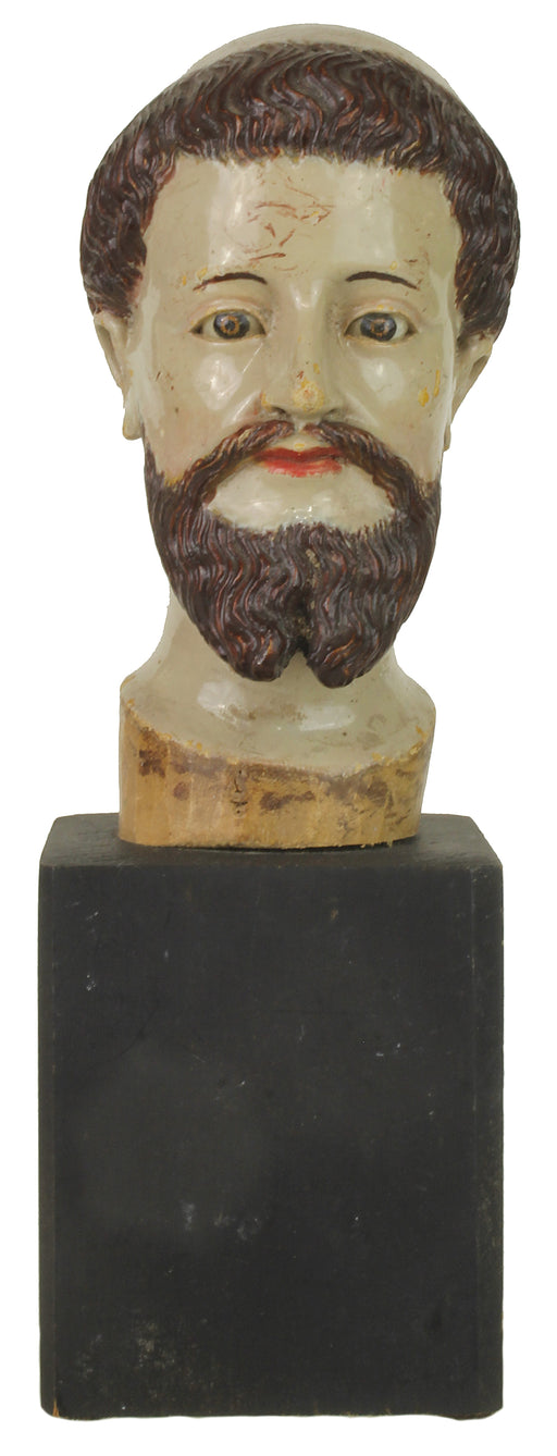 Antique Vietnamese Saint Figure Head | 9" NP - Niger Bend