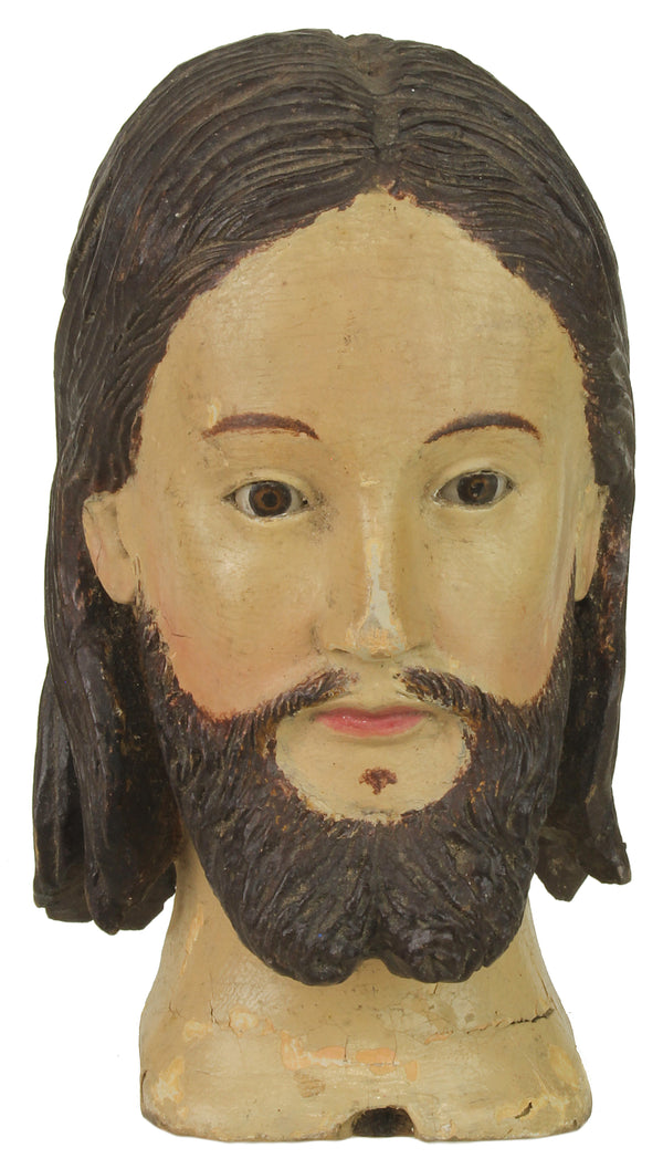 Antique Vietnamese Saint Figure Head - Niger Bend