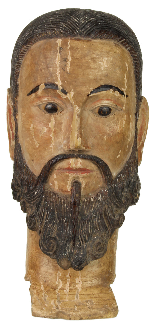 Antique Vietnamese Saint Figure Head - Niger Bend