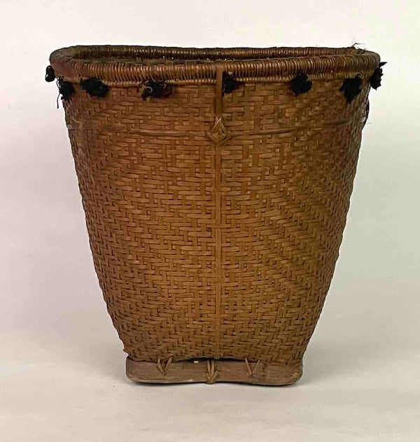Vintage "Backpack" Style Vietnamese Rattan Rice Harvest Basket