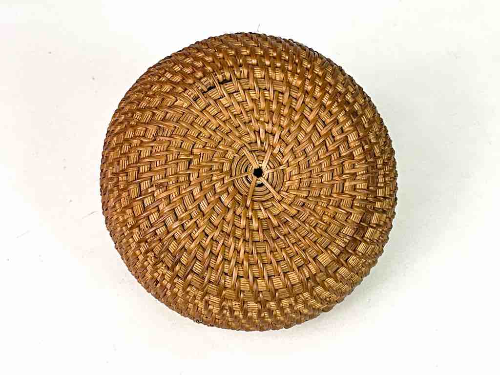 Small Vietnamese Rattan Covered Basket - 2 sizes