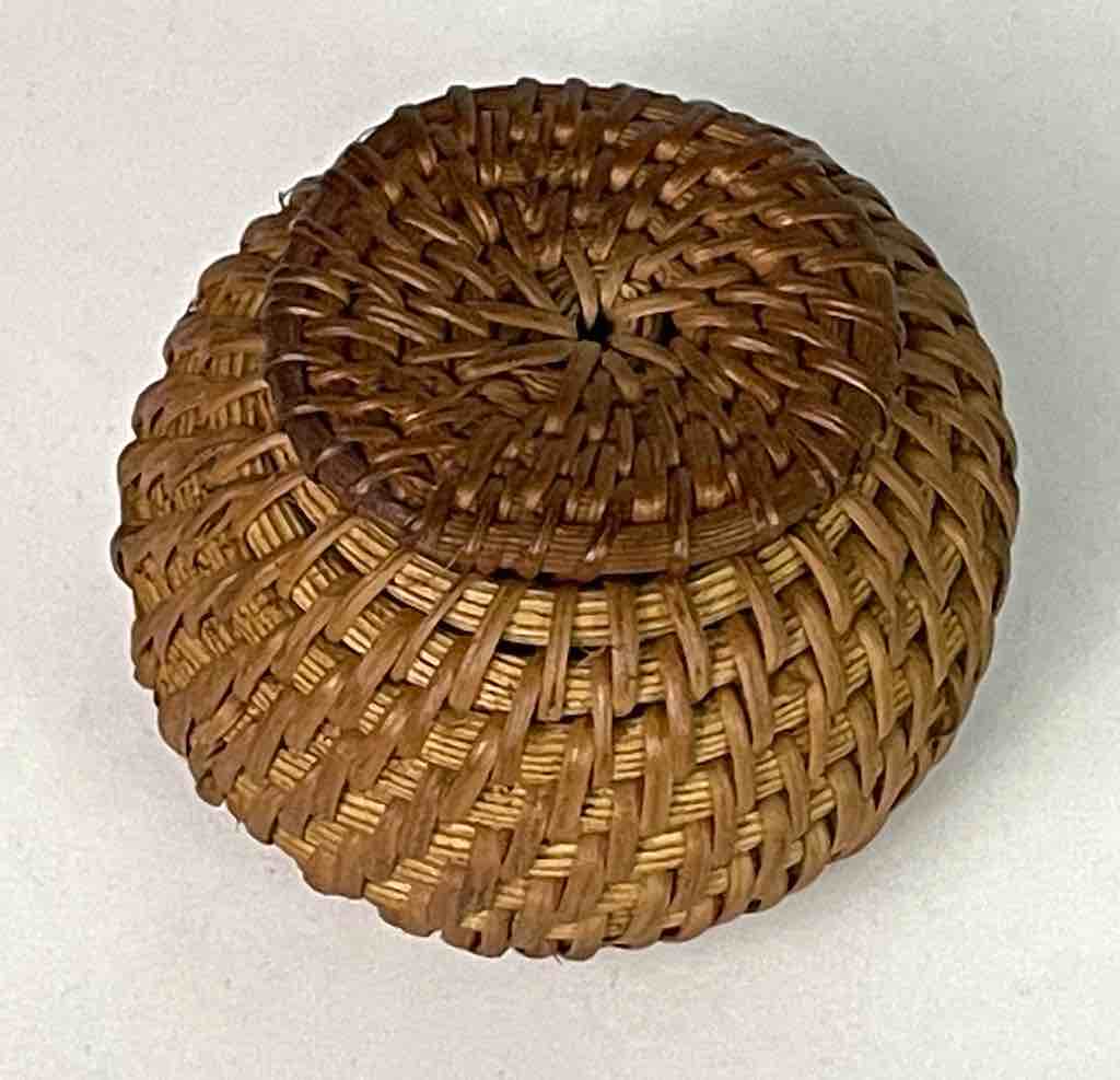 Small Vietnamese Rattan Covered Basket - 2 sizes