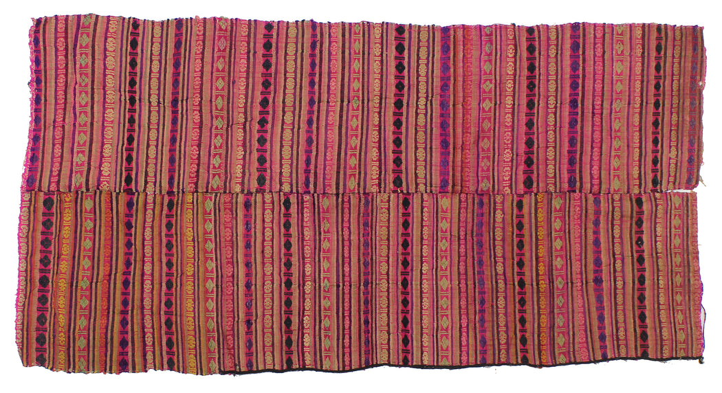 Vintage Tay Silk Internal Panels from Vietnam | 49" x 25" - Niger Bend