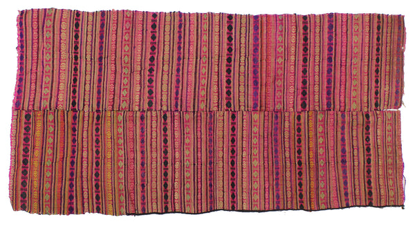 Vintage Tay Silk Internal Panels from Vietnam | 49" x 25" - Niger Bend