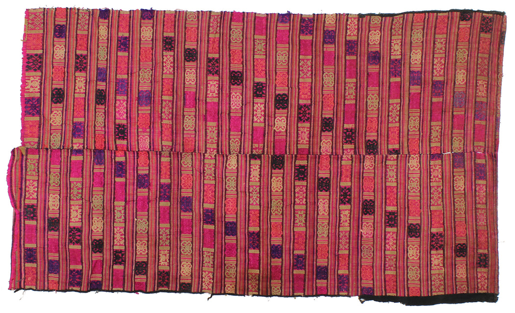Vintage Tay Silk Internal Panels from Vietnam | 50" x 29" - Niger Bend