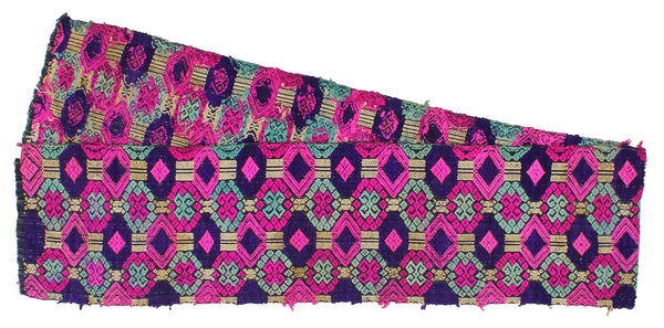 Vintage Tay Silk Internal Panels from Vietnam | 106" x 13.5" - Niger Bend