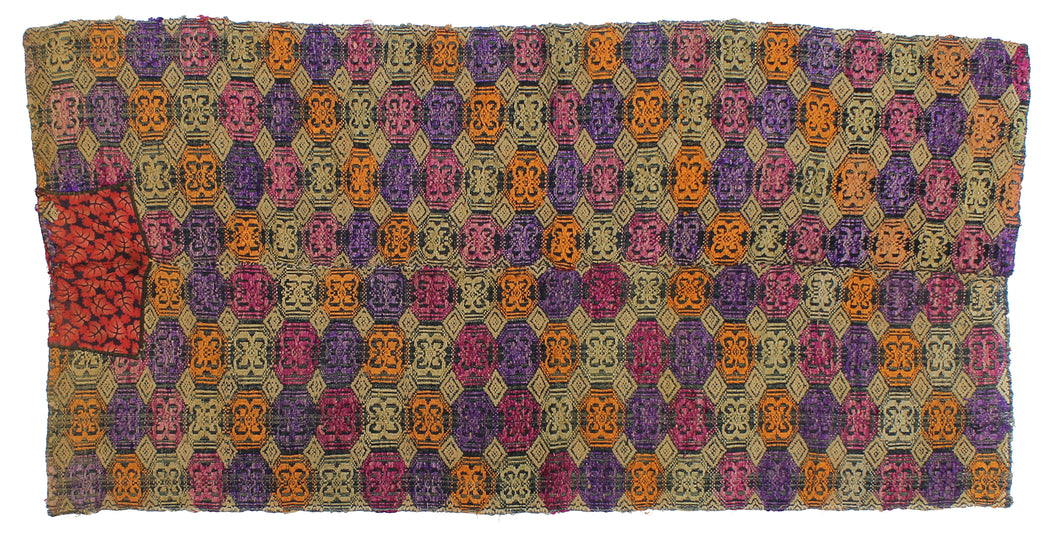 Vintage Tay Silk Internal Panels from Vietnam | 53" x 12.5" - Niger Bend