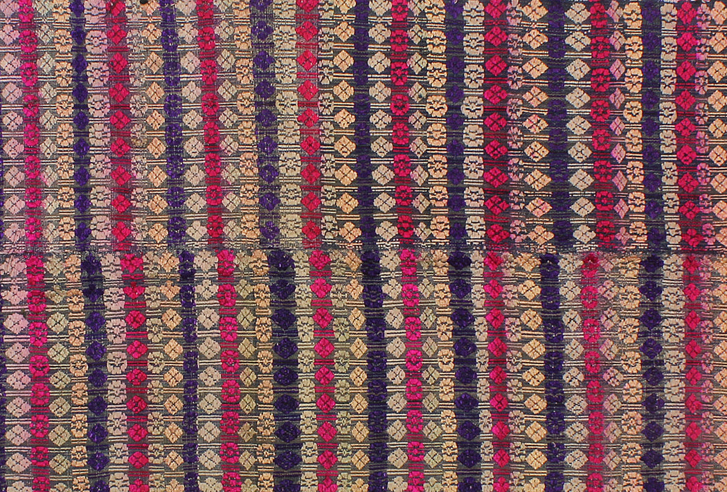 Vintage Tay Silk Internal Panels from Vietnam | 57" x 22" - Niger Bend
