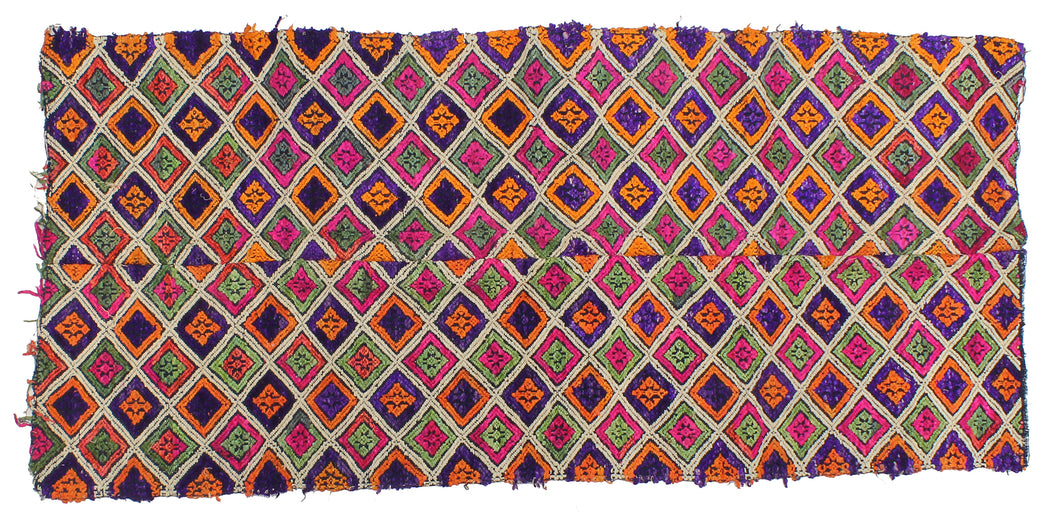 Vintage Tay Silk Internal Panels from Vietnam | 56" x 25" - Niger Bend